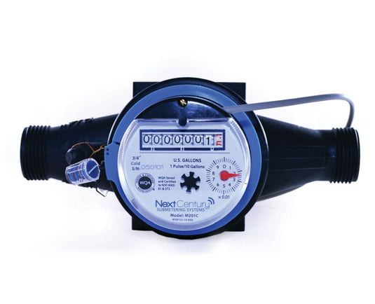 NextCentury M201 CA Approved 3/4”  Poly Meter 1 pulse/10 USG