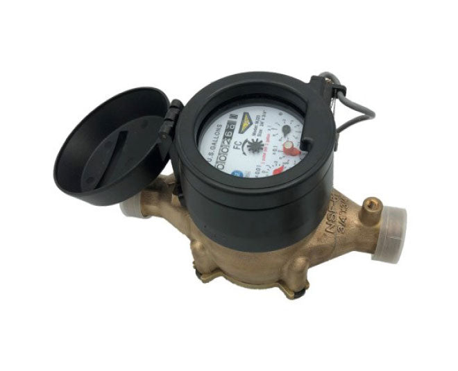 Load image into Gallery viewer, M&amp;E MJ 5/8&quot; x 3/4&quot; LF Bronze - 3/4&quot; Cold Water Meter
